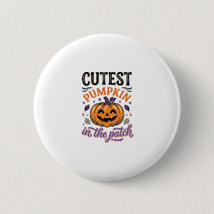 Chapa Redonda De 5 Cm Diseño de camiseta de Halloween de la calabaza más
