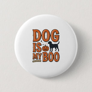 Chapa Redonda De 5 Cm Diseño de camiseta de Halloween Vintage Dog Is My 