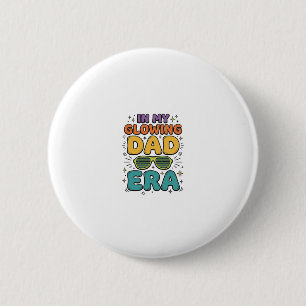 Chapa Redonda De 5 Cm Diseño de camiseta de papá de gafas de sol retro d