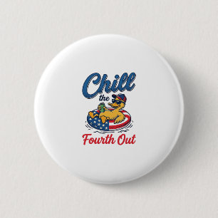 Chapa Redonda De 5 Cm Diseño de camiseta de pato patriótico relájate en