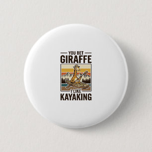 Chapa Redonda De 5 Cm Diseño de camiseta divertida vintage de kayakismo