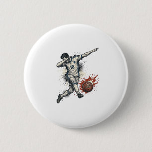 Chapa Redonda De 5 Cm Diseño de camiseta gráfica de jugador de fútbol vi