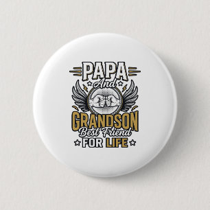 Chapa Redonda De 5 Cm Diseño de camiseta Papa e hijo mejor amigo para to