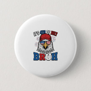 Chapa Redonda De 5 Cm Diseño de camiseta patriótica Funny 4th of July Ea
