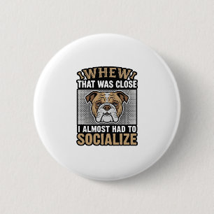 Chapa Redonda De 5 Cm Diseño de camiseta vector vintage de Bulldog diver