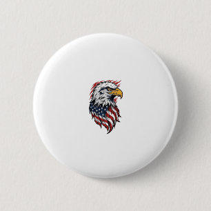 Chapa Redonda De 5 Cm Diseño de camiseta vectorial de águila patriótica 