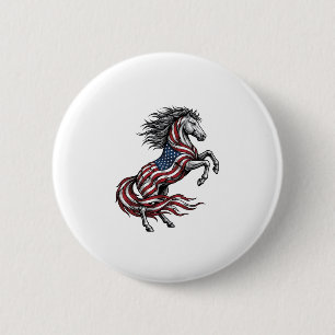 Chapa Redonda De 5 Cm Diseño de camiseta vectorial de caballo encabritad