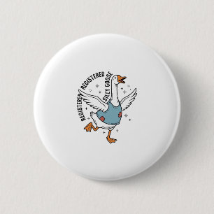 Chapa Redonda De 5 Cm Diseño de camiseta vectorial vintage de ganso tont