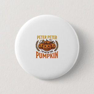 Chapa Redonda De 5 Cm Diseño de camiseta vintage de Halloween de Peter P