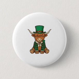Chapa Redonda De 5 Cm Diseño de camiseta vintage de trébol irlandés de v