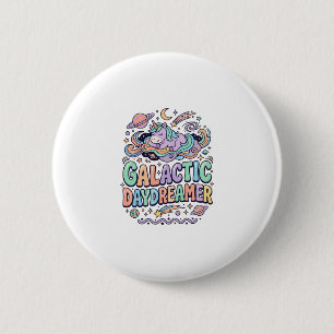Chapa Redonda De 5 Cm Diseño de Camiseta y Pegatina Kawaii Soñador Galác
