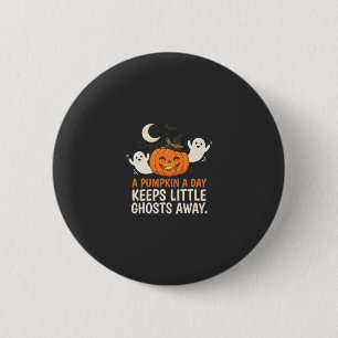 Chapa Redonda De 5 Cm Diseño de cita de Halloween de fantasma de calabaz