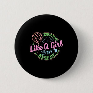 Chapa Redonda De 5 Cm Diseño de cita de voleibol pastel para atleta segu