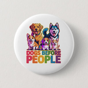 Chapa Redonda De 5 Cm Diseño de cita divertida para amantes de perros an