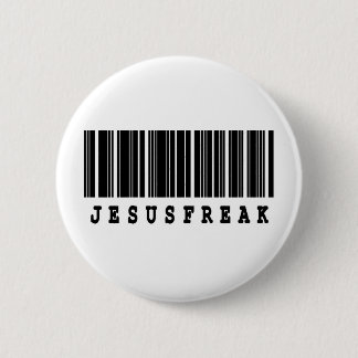Chapa Redonda De 5 Cm diseño de código de barras de jesus freak