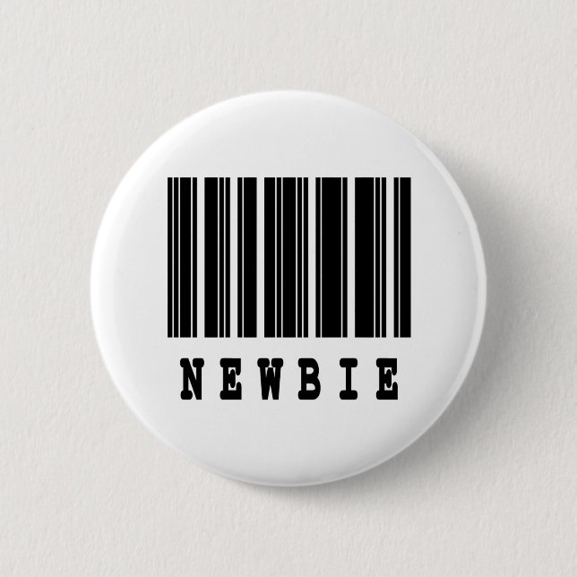 Chapa Redonda De 5 Cm diseño de código de barras novato (Anverso)