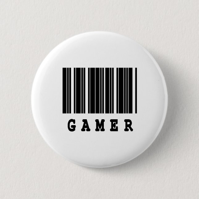 Chapa Redonda De 5 Cm diseño de código de barras para jugadores (Anverso)