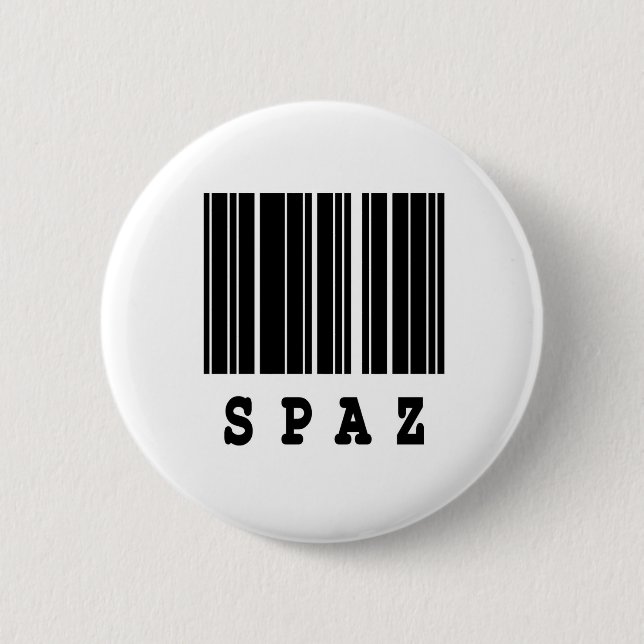Chapa Redonda De 5 Cm diseño de código de barras spaz (Anverso)