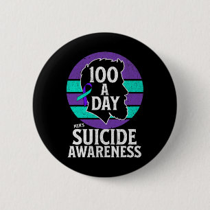 Chapa Redonda De 5 Cm Diseño de conciencia sobre el suicidio masculino p