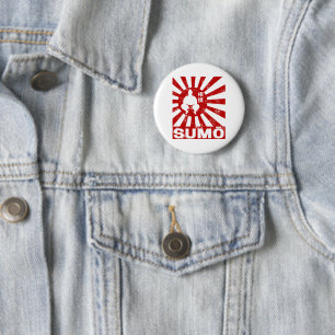 Chapa Redonda De 5 Cm Diseño de cosecha japonesa de sumo retro