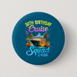 Chapa Redonda De 5 Cm Diseño de crucero de cumpleaños 30