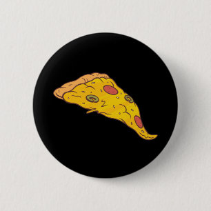 Chapa Redonda De 5 Cm Diseño de Dibujos Animados de Pizza Sabrosa