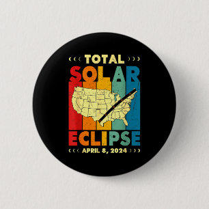 Chapa Redonda De 5 Cm Diseño de Eclipse Total Solar