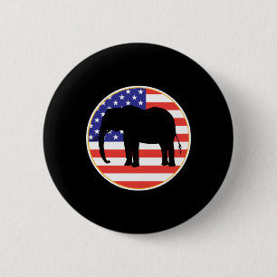 Chapa Redonda De 5 Cm diseño de elefante símbolo republicano