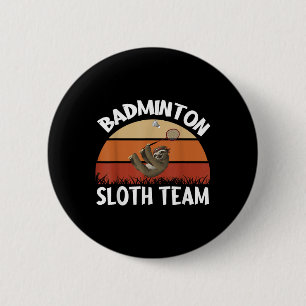 Chapa Redonda De 5 Cm Diseño de equipo de bádminton para jugadores de bá
