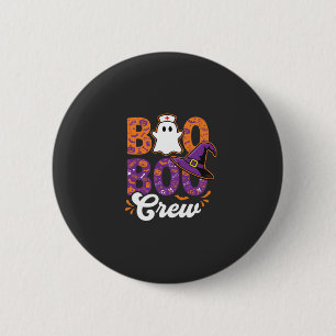 Chapa Redonda De 5 Cm Diseño de fantasma de enfermera de Halloween de Bo