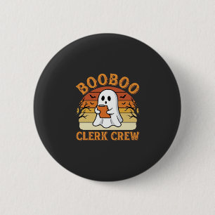 Chapa Redonda De 5 Cm Diseño de fantasma de Halloween de Booboo Clerk Cr