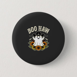 Chapa Redonda De 5 Cm Diseño de fantasma de Halloween occidental Boo Haw
