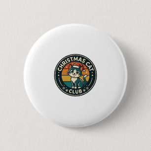 Chapa Redonda De 5 Cm Diseño de gatito lindo de Navidad - Club de gatos