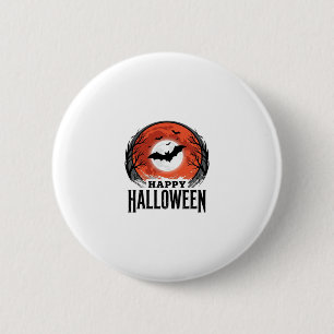 Chapa Redonda De 5 Cm Diseño de grabado de murciélago lunar de Halloween