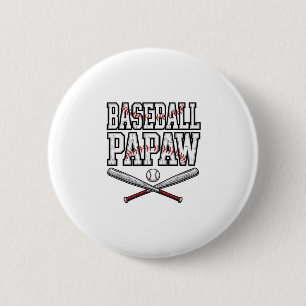 Chapa Redonda De 5 Cm Diseño de grabado vintage de Papaw de béisbol_1