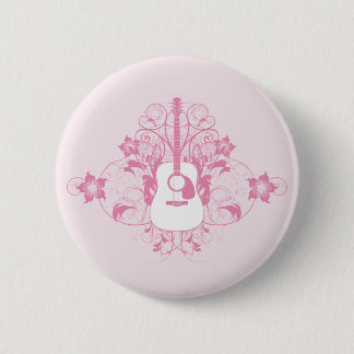 Chapa Redonda De 5 Cm Diseño de guitarra