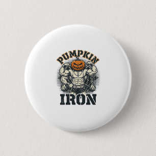 Chapa Redonda De 5 Cm Diseño de Halloween de culturismo vintage de calab