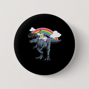 Chapa Redonda De 5 Cm Diseño de Halloween para niños Unicornio montando 
