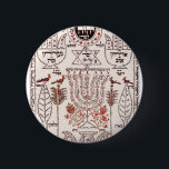 Chapa Redonda De 5 Cm Diseño de Kabbalah<br><div class="desc">Ilustracion antiguo y misterioso de Kabbalah,  de DoverPictura. Encuentre la imagen original en http://doverpictura.com/collection/0486991636</div>