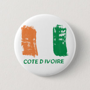 Chapa Redonda De 5 Cm Diseño de la bandera de Cote d'Ivore