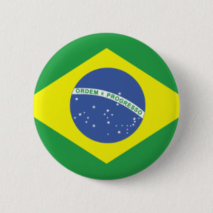 Chapa Redonda De 5 Cm Diseño de la bandera del Brasil