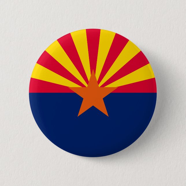 Chapa Redonda De 5 Cm Diseño de la bandera del estado de Arizona (Anverso)