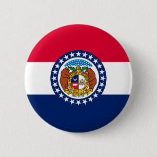 Chapa Redonda De 5 Cm Diseño de la bandera del estado de Missouri