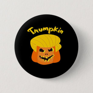 Chapa Redonda De 5 Cm Diseño de la calabaza de Trumpkin Halloween - Lema
