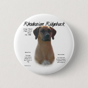 Chapa Redonda De 5 Cm Diseño de la historia de Ridgeback en Rodesia