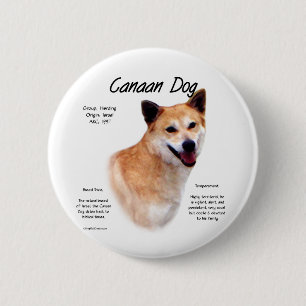 Chapa Redonda De 5 Cm Diseño de la historia del perro en Canaán
