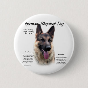Chapa Redonda De 5 Cm Diseño de la historia del perro pastor alemán
