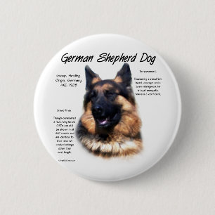 Chapa Redonda De 5 Cm Diseño de la historia del perro pastor alemán (pel