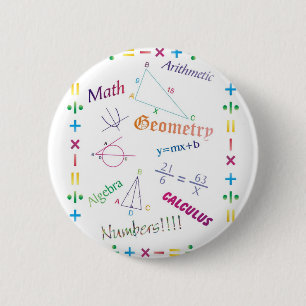 Chapa Redonda De 5 Cm Diseño de la matemáticas