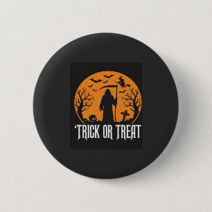 Chapa Redonda De 5 Cm Diseño de la Parca para Halloween Truco o Trato_1